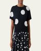 Akris punto Polka-Dot Merino Wool Short-Sleeve Sweater - 4