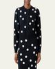 Akris punto Polka Dot Wool Zip Cardigan - 4