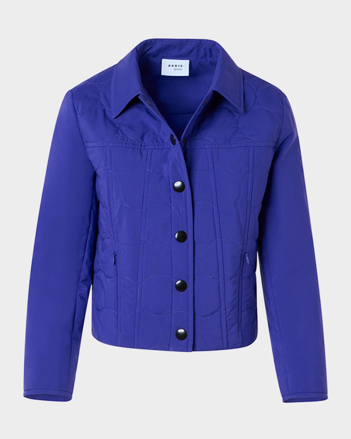Akris punto Quilted Signature Dot Crop Jacket