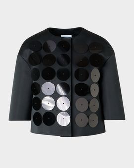 Akris punto Record Dot Embellished Techno Taffeta Jacket