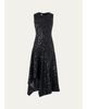 Akris punto Sequined Denim Sleeveless Handkerchief Midi Dress - 1