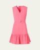 Akris punto Sleeveless Belted Ruffle Knee-Length Dress - 1