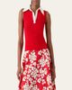 Akris punto Sleeveless Wool Rib Polo Top - 4