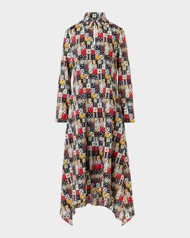 Akris punto Small Dice-Print Wool Shirtdress