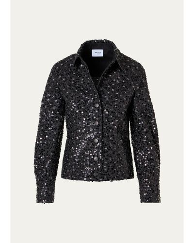 Akris punto Starry Sequined Denim Jacket