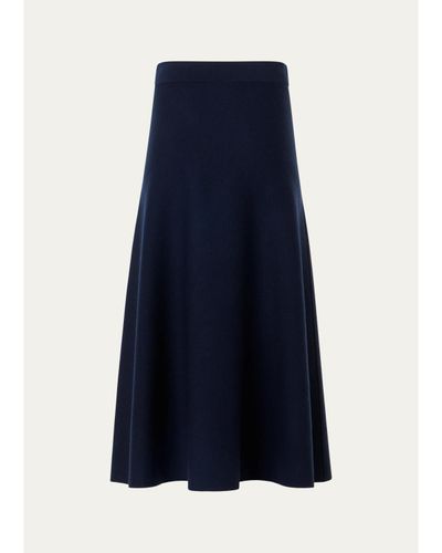 Akris punto Stretch-Wool A-Line Midi Skirt