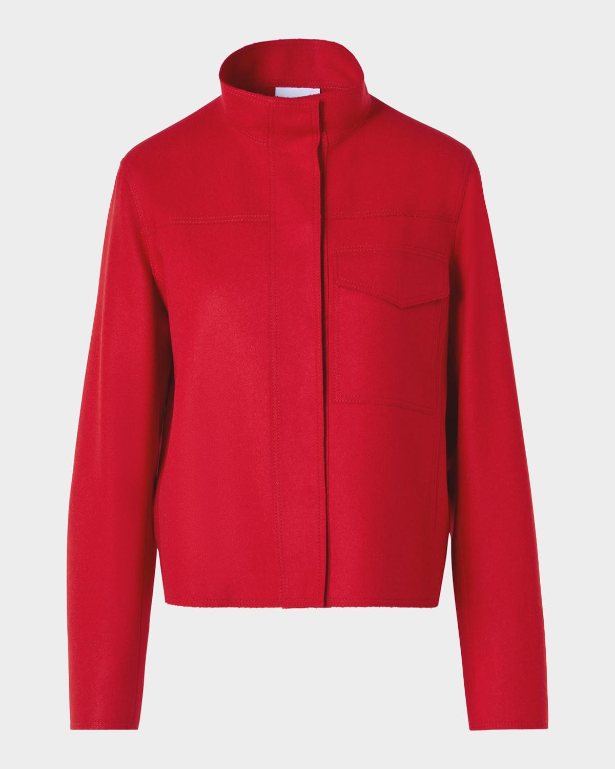 Akris punto Taglio Vivo Felted Wool Blend Jacket