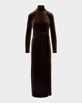 Akris punto Techno Stretch Velvet Midi Dress