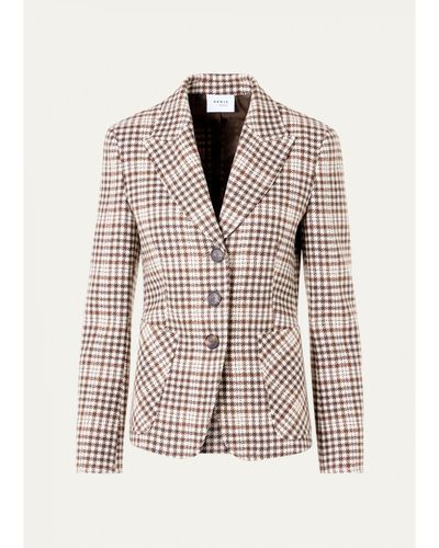Akris punto Tweed Check Wool-Blend Blazer