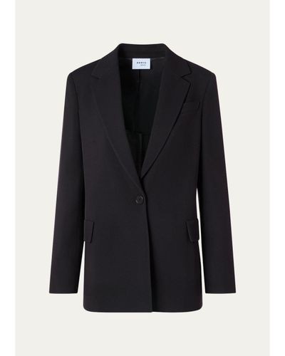 Akris punto Virgin Wool Boyfriend Blazer