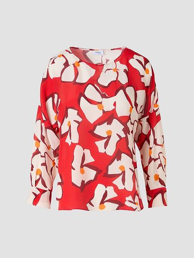 Akris punto Women's Abstract Floral Silk Blouse