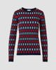 Akris punto Women's Block Wool Knit Long-Sleeve Top - 7