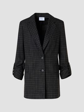 Akris punto Women's Broken Check Twill Boyfriend Jacket