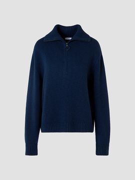 Akris punto Women's Chunky Yak Knit Half-Zip Pullover