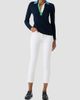 Akris punto Women's Colorblocked Rib-Knit Wool Long-Sleeve Polo Shirt - 2