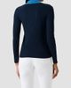 Akris punto Women's Colorblocked Rib-Knit Wool Long-Sleeve Polo Shirt - 3