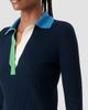 Akris punto Women's Colorblocked Rib-Knit Wool Long-Sleeve Polo Shirt - 5