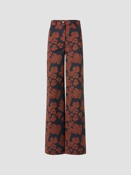 Akris punto Women's Cooper Floral Cotton Straight-Leg Pants