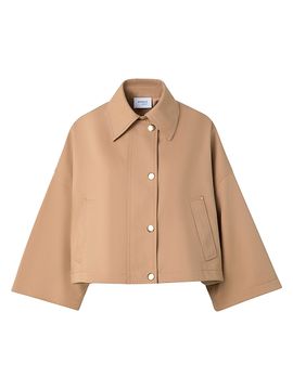 Akris punto Women's Cotton Gabardine Zip-Up Car Coat