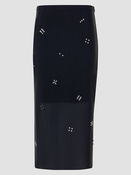 Akris punto Women's Diamond Dice Dot Pencil Midi Skirt