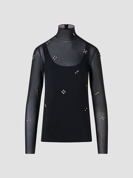 Akris punto Women's Diamond Dice Dot Top