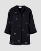 Akris punto Women's Diamond Dice Dot Wool Car Coat - 1