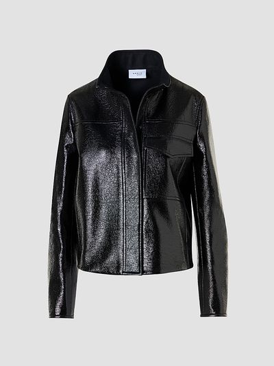 Akris punto Women's Faux-Leather Lacquer Jacket