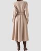 Akris punto Women's Flannel Wool Trench Midi Dress - 3