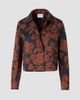 Akris punto Women's Floral Cotton-Blend Denim Moto Jacket - 7