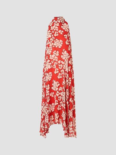 Akris punto Women's Floral Georgette Handkerchief Midi Dress