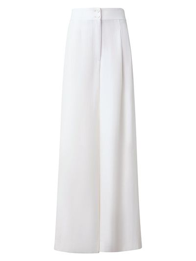 Akris punto Women's Florina Linen Wide-Leg Pants
