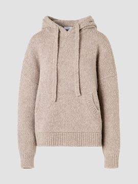 Akris punto Women's Fluffy Alpaca-Wool Knit Hoodie