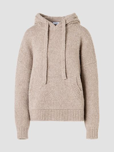 Akris punto Women's Fluffy Alpaca-Wool Knit Hoodie