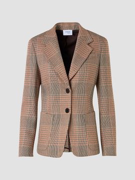 Akris punto Women's Glen Check Tailored Wool-Blend Blazer