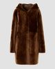 Akris punto Women's Hooded Shearling Oversized Coat - 1