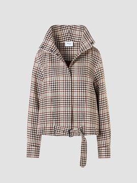 Akris punto Women's Houndstooth Tweed Wool-Blend Blouson Jacket