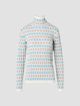 Akris punto Women's Intarsia Check Wool Sweater