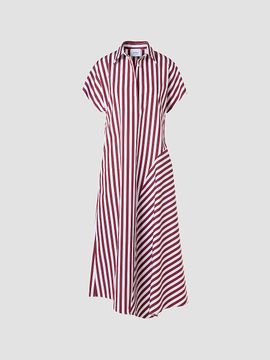 Akris punto Women's Kodak Striped Cotton Midi Shirtdress