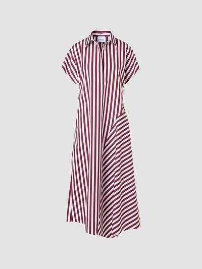 Akris punto Women's Kodak Striped Cotton Midi Shirtdress