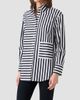 Akris punto Women's Kodak Striped Cotton Oversized Shirt - 6
