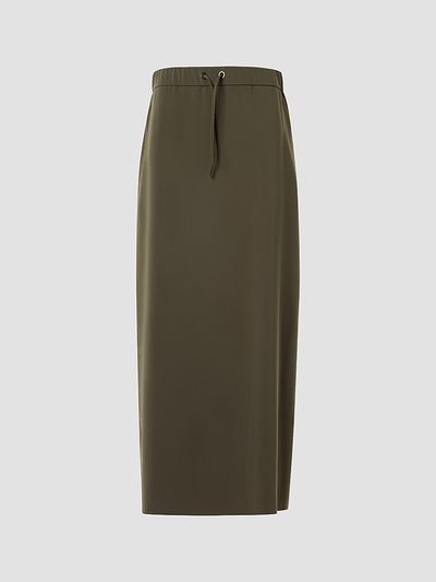 Akris punto Women's Lasercut Crêpe Drawstring Midi Skirt