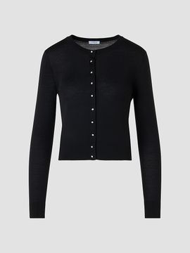 Akris punto Women's Merino Wool Crewneck Cardigan