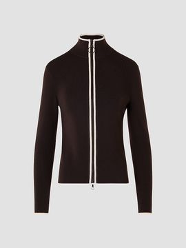 Akris punto Women's Merino Wool Knit Zip Cardigan