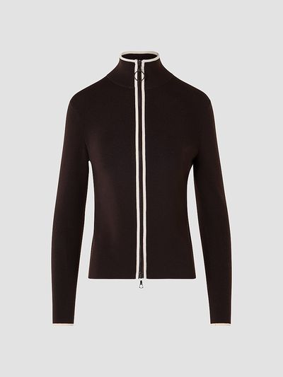 Akris punto Women's Merino Wool Knit Zip Cardigan