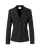 Akris punto Women's Metallic Pinstriped Crepe Blazer - 1