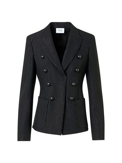 Akris punto Women's Metallic Pinstriped Crepe Blazer