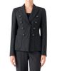 Akris punto Women's Metallic Pinstriped Crepe Blazer - 3