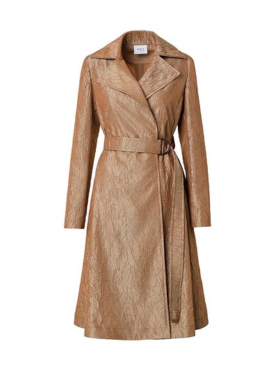 Akris punto Women's Metallica Crinkle Trench Coat
