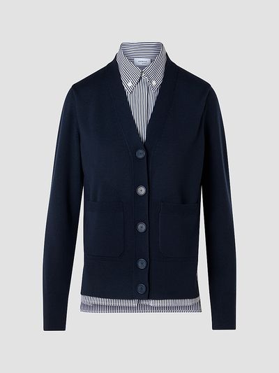 Akris punto Women's Mixed-Media Wool & Cotton Cardigan