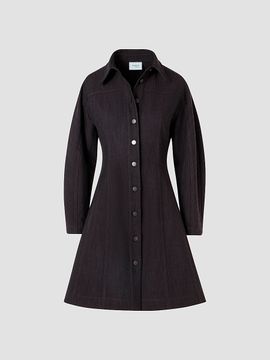Akris punto Women's Panel Winter Denim Shirtdress